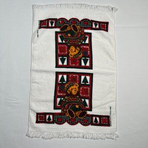 Revere Mills Teddy Bear‎ Christmas Towel 14" x 23" Trees Hearts Craft Towel